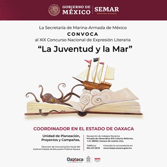 Convocan Semar y el IEEPO al Concurso Nacional de Expresión Literaria “La Juventud y la Mar”