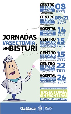 Inicia Jornada gratuita de vasectomía sin bisturí en Oaxaca