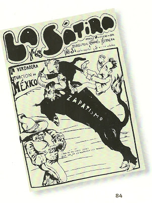 Zapata en gráficas de caricaturistas de la postrevolución