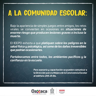 Advierten a estudiantes oaxaqueños sobre los daños que ocasionan los retos virales