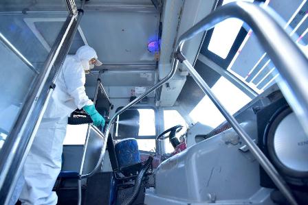 Inicia Semovi proceso de sanitización de 484 camiones urbanos de la ciudad de Oaxaca