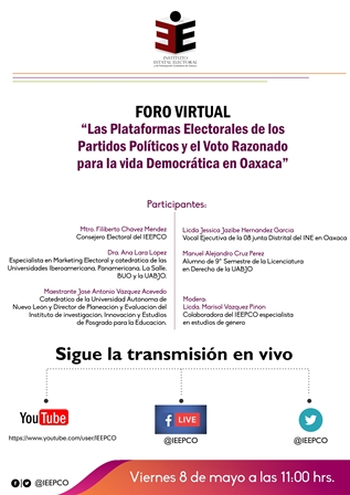 Las Plataformas Electorales de los Partidos Políticos y el Voto Razonado para la Vida Democrática