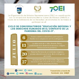 Realizarán la UABJO y la OEI ciclo de conversatorios