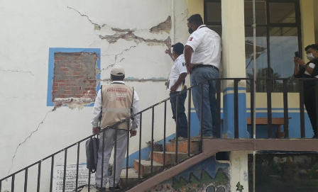 Evalúan Ayuntamiento de Oaxaca y Secretaría de Bienestar inmuebles dañados por sismo del 23 de junio