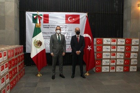 Agradece México donativo de la Embajada de Turquía para damnificados por lluvias