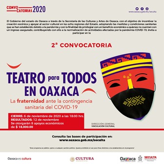 Invitan a participar en la convocatoria “Teatro para todos” en su segunda emisión