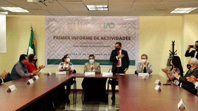 JUSTICIA PRONTA Y EXPEDITA META DEL TITULAR DEL TRIBUNAL DE JUSTICIA ADMINISTRATIVA DEL ESTADO DE OAXACA, QUE RINDE INFORME DE ACTIVIDADES