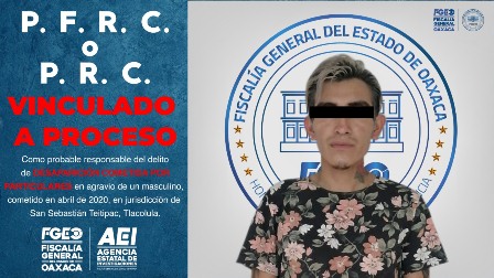 Vinculan a proceso a probable responsable del delito de desaparición de personas