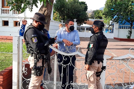 Garantiza Ayuntamiento de Oaxaca de Juárez seguridad en puestos de vacunación contra Covid-19