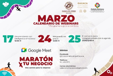 Continúan actividades virtuales del Ayuntamiento de Oaxaca para el desarrollo del sector emprendedor