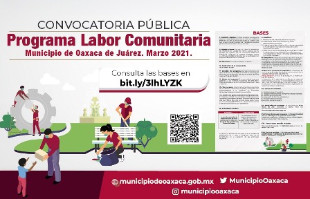Convocan a la tercera etapa del programa Labor Comunitaria del Ayuntamiento de Oaxaca