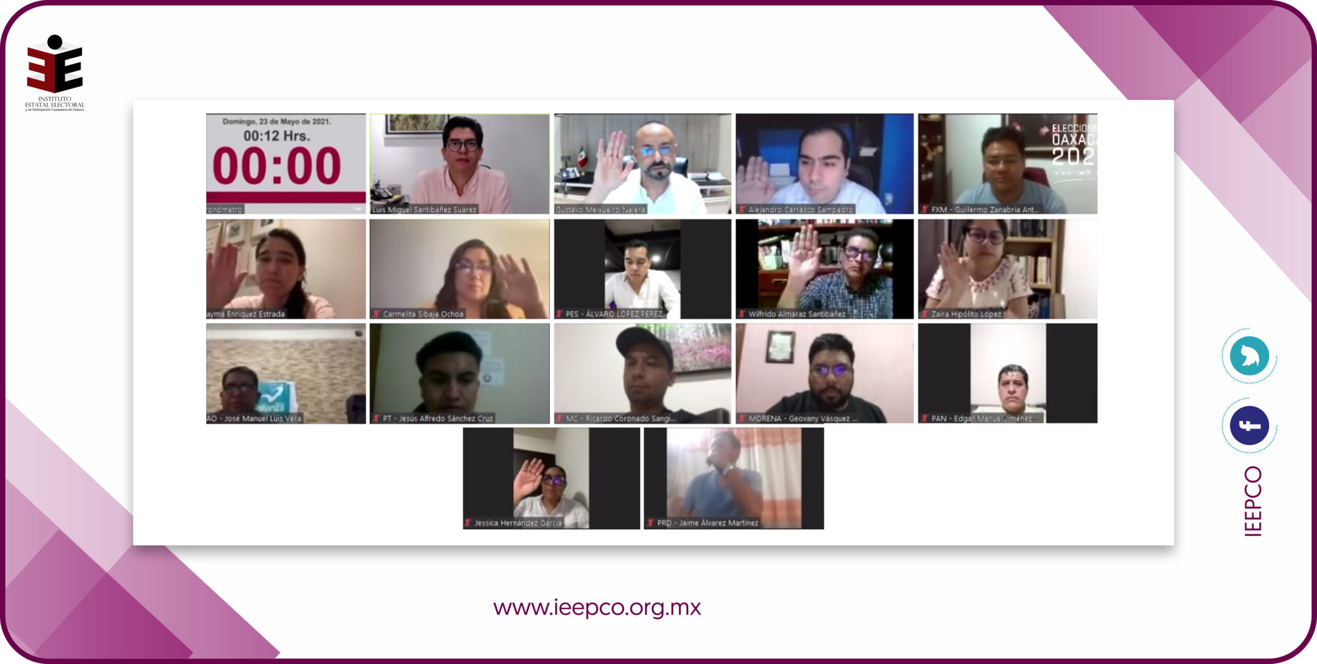 IEEPCO da cumplimiento a lo ordenado por el Tribunal Electoral local