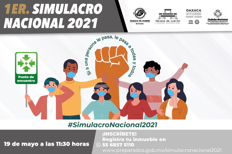 El próximo 19 de mayo, Oaxaca de Juárez participará en el simulacro nacional de sismo