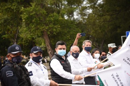Sectur y SSPO dan Banderazo para temporada de Verano Seguro 2021 en Oaxaca