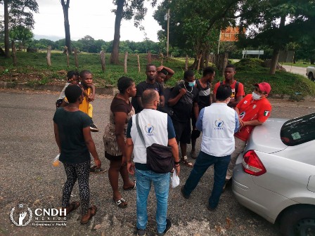 Acompaña CNDH la manifestación de migrantes en Tapachula, Chiapas
