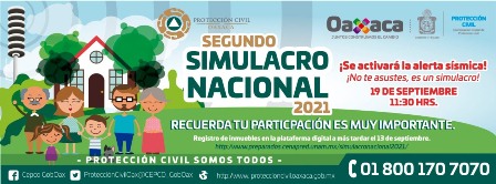 Este domingo 19 de septiembre, a las 11:30 horas, se realizará el Segundo Simulacro Nacional