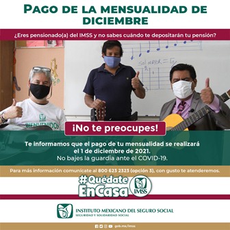 A partir de este 1 de diciembre, cuatro millones de pensionados recibirán el pago de su prestación