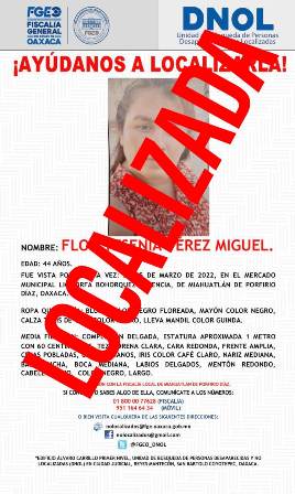 En menos de 24 horas, hallan a cinco personas reportadas como No Localizadas y Desaparecidas: FGEO