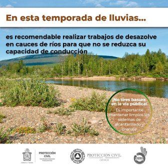 Interacción ciclónica y Onda Tropical 1 aportará humedad en algunos sectores de Oaxaca: CEPCO