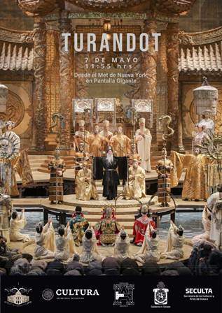 Llega al Macedonio Alcalá la gran ópera italiana Turandot, transmitida en vivo desde el MET de Nueva York