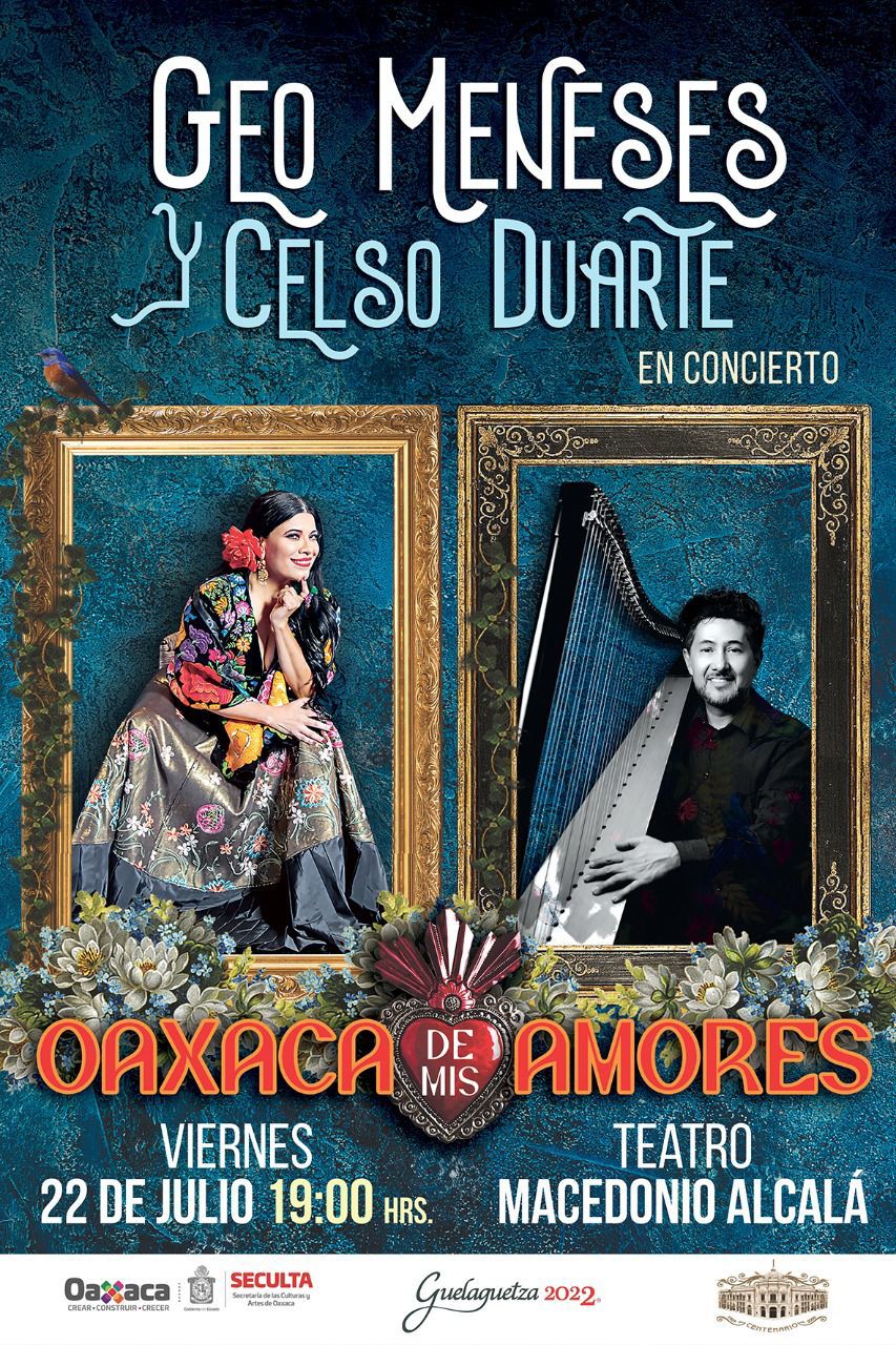 OAXACA DE MIS AMORES, CONCIERTO DE GEO MENESES ESTE VIERNES EN EL ALCALÁ