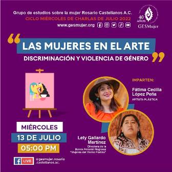 Presenta GESMujer charla virtual “Las mujeres en el arte, discriminación y violencia de género”