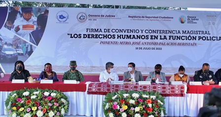 Para mejorar función policial, firman convenio municipio de Oaxaca y Defensoría de Derechos Humanos