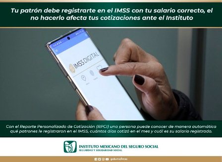 Tu patrón debe registrarte en el IMSS con tu salario correcto, no hacerlo afecta tus cotizaciones