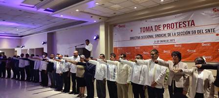Toma protesta Emilio Ramírez Vega como secretario General de la Sección 59 del SNTE en Oaxaca