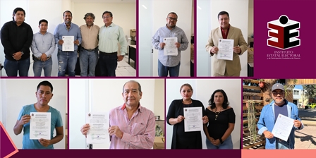 Reciben 7 organizaciones ciudadanas constancia para continuar proceso de constitución como partido político local