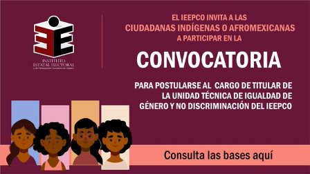 Aprueban convocatoria para encabezar Unidad Técnica de Igualdad de Género y No Discriminación
