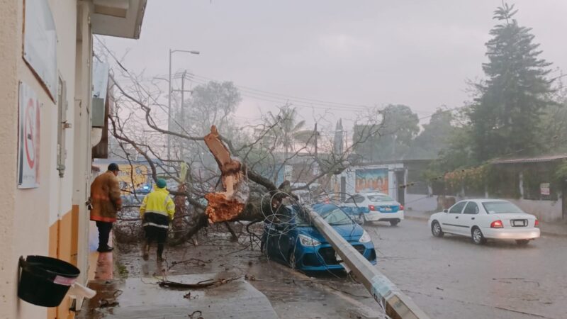 La fuerte lluvia sólo provocó daños materiales en Xoxocotlán Oaxaca  
