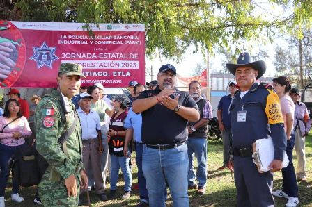 Encabeza Policía Auxiliar, Bancaria, Industrial y Comercial Primera Jornada Estatal de Reforestación 2023