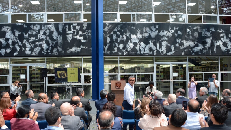 Presentan el mural “En Vilo”, de Sergio Hernández, en la FES Aragón de la UNAM