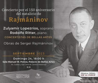 Rememoraron Zulyamir Lopezríos y Rodolfo Ritter con un concierto a Sergei Rajmáninov