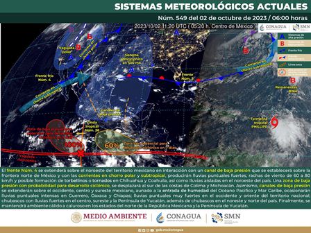 Provocará Canal de Baja Presión lluvias aisladas en una parte de Oaxaca