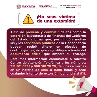 Alertan sobre extorsión