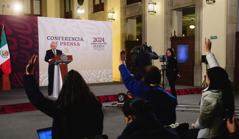 Conferencia de prensa matutina del presidente Andrés Manuel López Obrador #AMLO. Viernes 12 de  enero de 2024.  Versión estenográfica