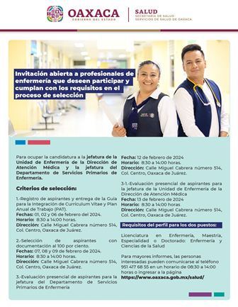 Convocatoria a ocupar jefaturas