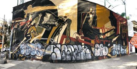 Inician restauración del mural “La guerra y la paz”, de Gilberto Aceves Navarro