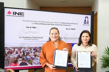 Firma de convenios TEPJF-INE
