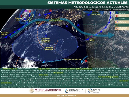 Prevén cielo despejado, temperaturas máximas y rachas de viento: Protección Civil