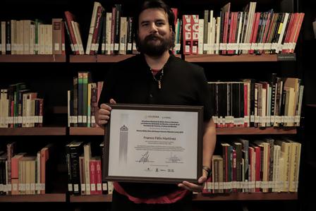 Recibe Franco Félix Martínez Premio Bellas Artes de Ensayo Literario Malcolm Lowry 2024