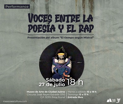 Presenta Museo de Arte de Ciudad Juárez álbum musical El tiempo según Mistral, de Three Flavors