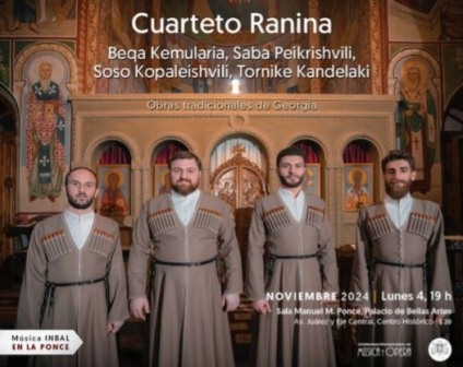 Interpretará Cuarteto Ranina canciones tradicionales y música urbana de Georgia