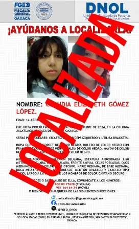 Encuentran y restituyen con sus familias a tres mujeres adolescentes reportadas como No Localizadas