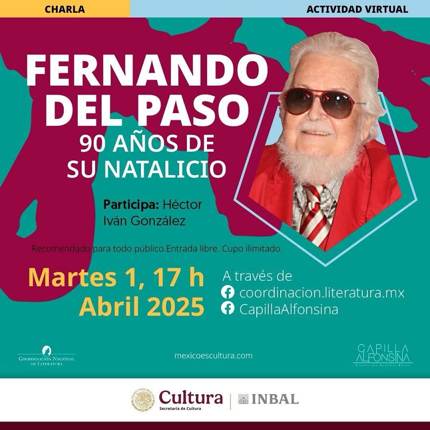 En charla virtual, será recordado el escritor Fernando del Paso