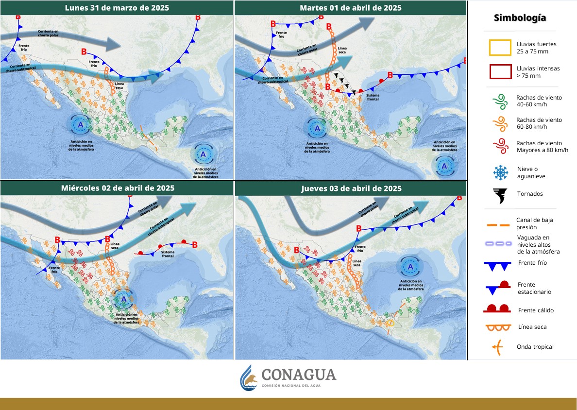 Continuará ambiente de cálido a caluroso en gran parte del país; Temperaturas superiores a 35 grados Celsius en 27 estados