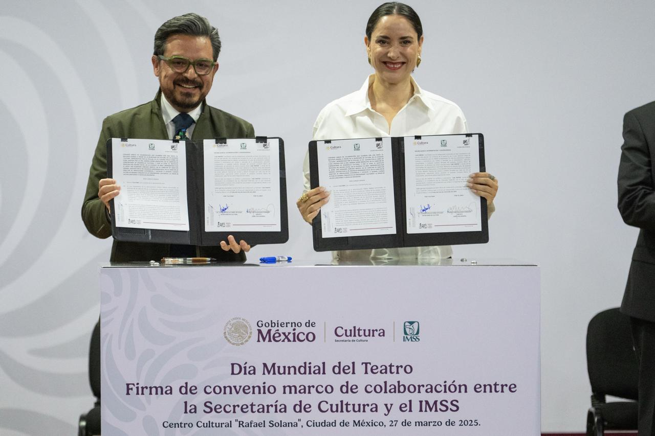 Firman convenio para la Convocatoria Nacional Escenarios IMSS–Cultura 2025-2026
