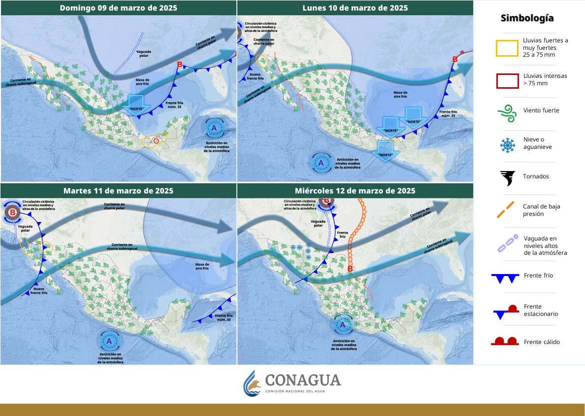Pronostican vientos de fuertes a muy fuertes con tolvaneras en estados del noroeste y norte de México